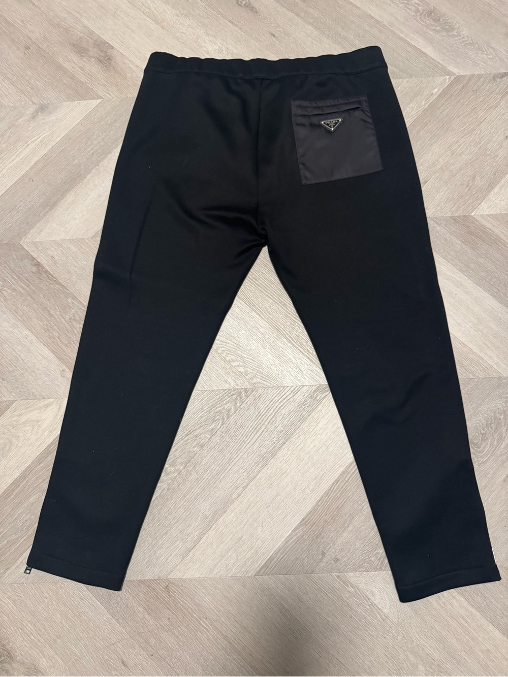Men's Black Prada Jogger Pants with Back Pocket